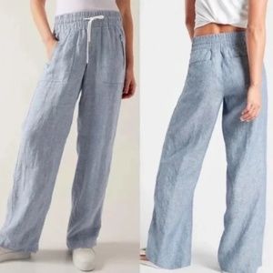 Athleta Linen Wide leg Pants
